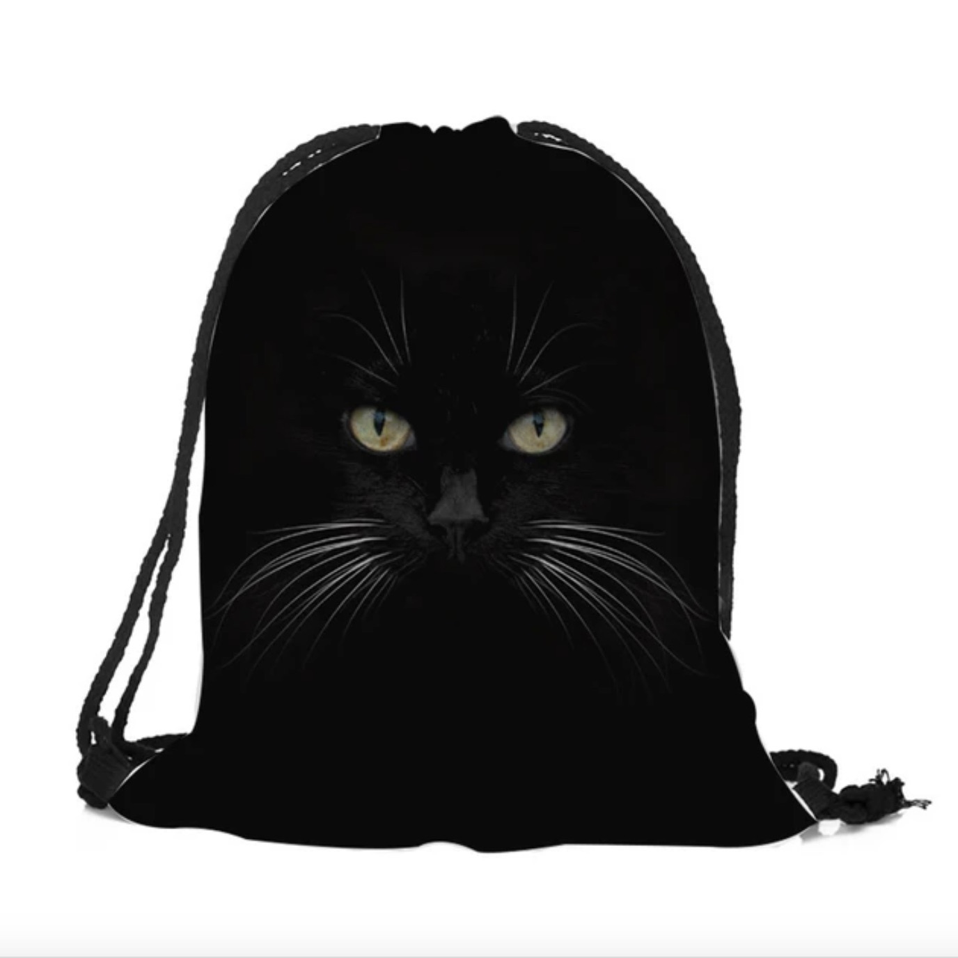 Vak na záda s kočkou, batoh, černá